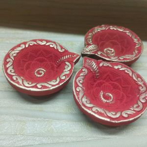 Diwali Decorated Diya Pack Of 6