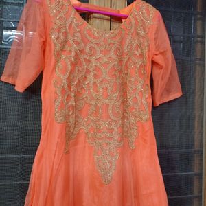 Orange Gown (Floor Length)