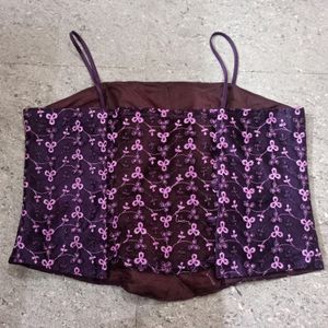 Floral Embrodied Corset Top