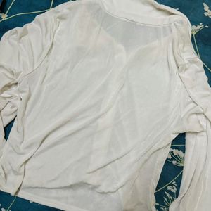 H&m White Sheer Shirt