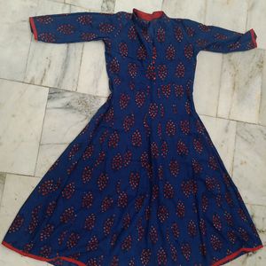 Blue Red Anarkali