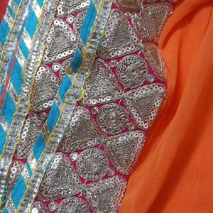 Pure Georgette Multishade Saree Upada Silk Blouse
