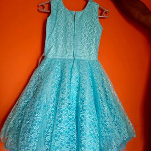 Net Frock, Sky Blue Colour (Used Once)