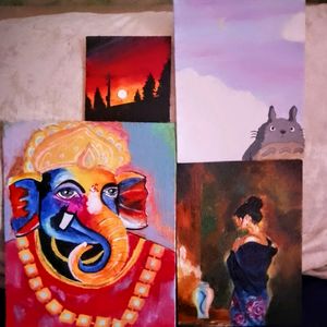 Canvas Paintings (Acrylic Paint Used)