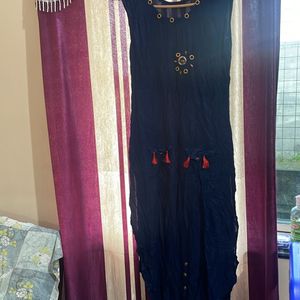 Navy Blue Stylish Kurti