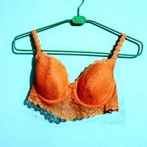 Beautiful Orange Coral Padded Bra