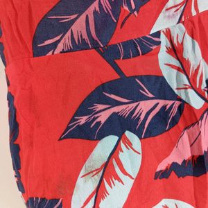 Red Printed Casual Dress (Women)