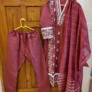 BRAND New,Quality Embroidery Suit With Dupatta