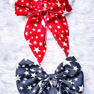 Star Hair Bow Clips Set Of Two