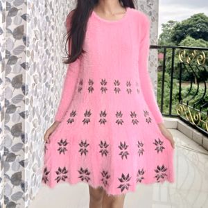 Cute Pink Sweater Dress