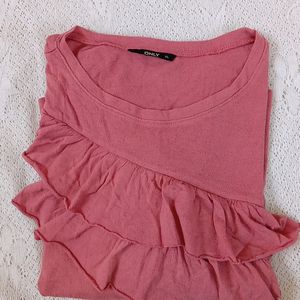 ONLY Coral Frill Full Sleeve T-shirt/Top (Women's)