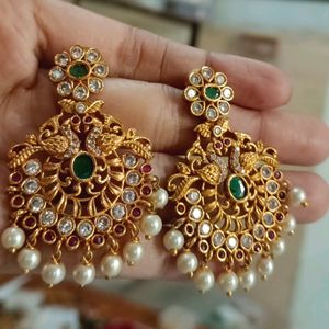 Beautiful Stone Earrings With Drops 🌼✨😍