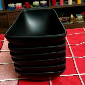 Melamine Black 🖤 Bowl 🥣 (6 Pcs)