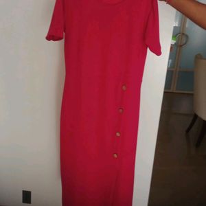 Fixed Price Lovely Pink Dress With Slit