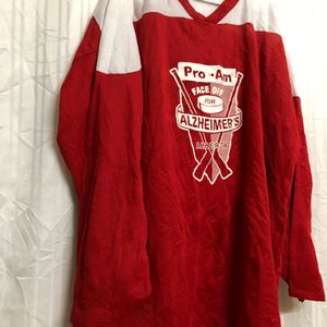 Athletic Knit Red Long Sleeve Jersey