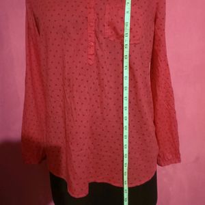 Ladies Pure Cotton Orange Top