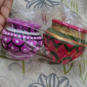 🪔Diwali Gift 🎁 2 Decorative Matki 😍 handicraft