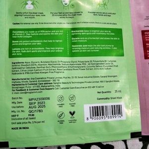 (Pack Of 4 )Sheet Mask Myglamm