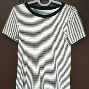 Black And White Stripes Tshirt