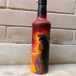 Handpainted Bottle Art (Clearance Sale)