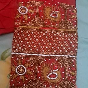 Beautiful Red Maggam Work Blouse