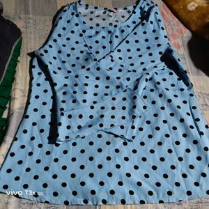 Polka Print Tunic For Women