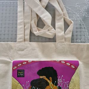 Brandnew offwhite Rubber printed  Canvas Tote bag