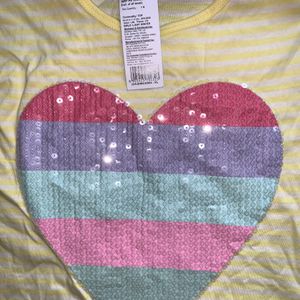 Cute Sequence Heart Top