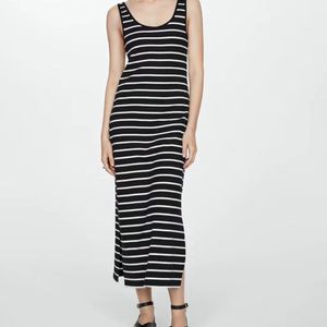 Zebra Line Long Dress😍