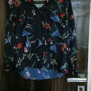 Blue Flowery Top