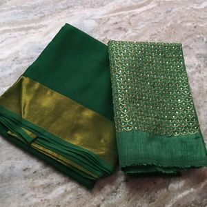 Stylish Green Saree.