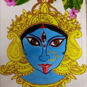 Maa Kali Face Drawing