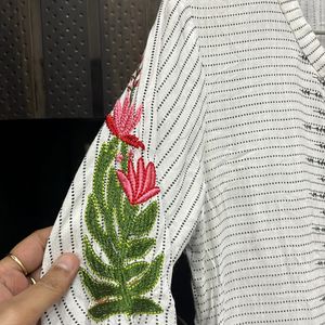 White Embroidery Sleeves