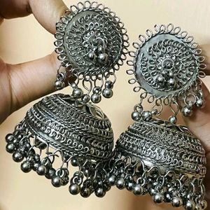 oxidised jhumka