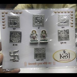 Silver Diwali Puja Set