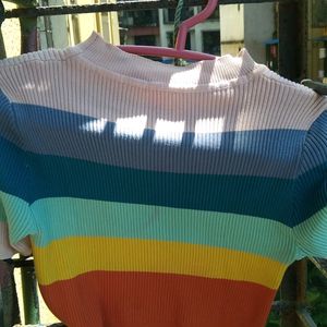 Rainbow Crop Top For Women Stylish And Latest