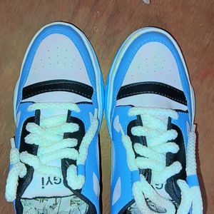 Multicolored Sky blue And White Shoes Brand New