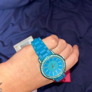 Aqua Blue QUARTZ wristwatch