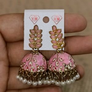 Pink Jhumka