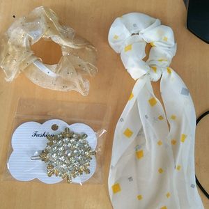 Hair Accessories With Necklace And Earrings