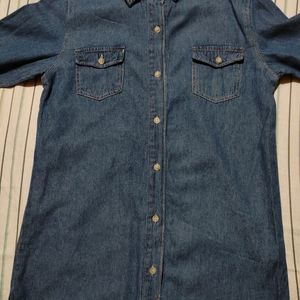 Unisex Denim Button Long Sleeve Shirt