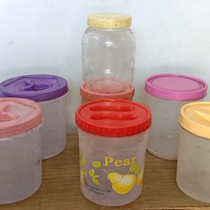 7 Plastice Jar For Kitchin