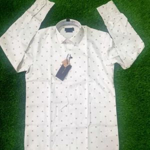 Brand New White Dotted Shirt 38 Size