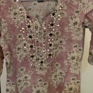 Cotton Jaipuri Hand Work Kurti