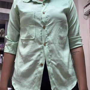 Green Textures Oversized Shirt