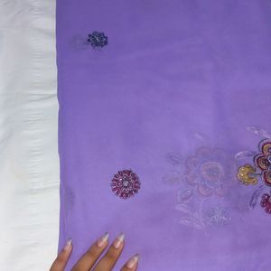 New Lavender Patches Saree