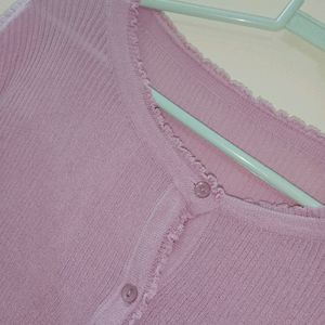 Lavender Lettuce Hem Top