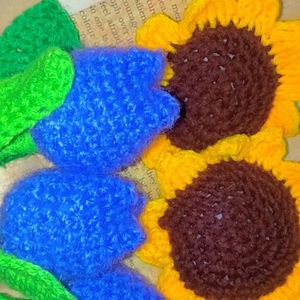 Crochet Tulip 🌷 And Sunflower 🌻 Bouquet ✨💓