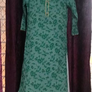 Floral Print Cotton Kurta Set