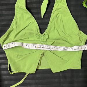 Halter Green Top